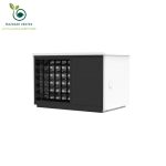 نمای جلویی هیتر گازی انرژی GH0618: نمایش دستگاه با پنل کنترل و فن اکسیال.