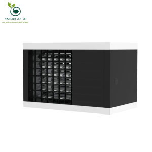 نمای جلویی هیتر گازی انرژی GH0825: نمایش دستگاه با پنل کنترل و فن اکسیال.